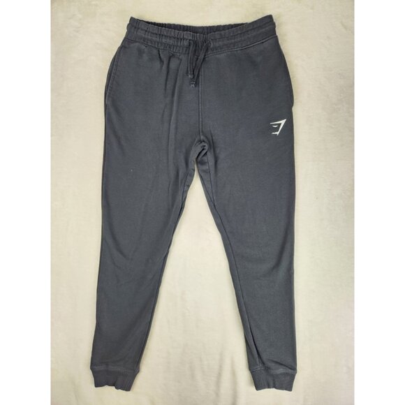 Gymshark Pants Mens Black Tapered Athletic Sweats Workout Gym Joggers Size Small - Picture 1 of 13